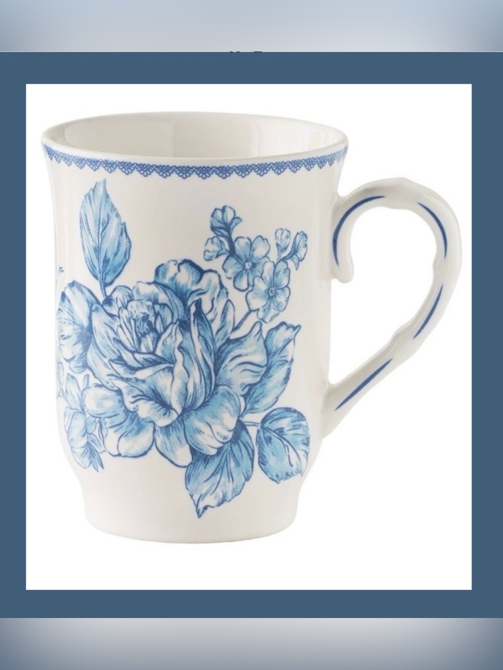 💙 Pioneer Woman Blue💙 Agatha Stoneware Mug 12oz Cup